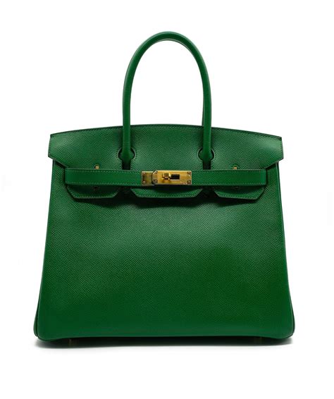 Hermes Birkin 30 Vert Bengale Epsom Gold 